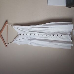 White Linen Dress H&M